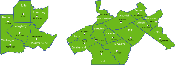service areas covered