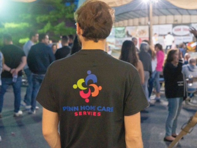 a back of an adult man